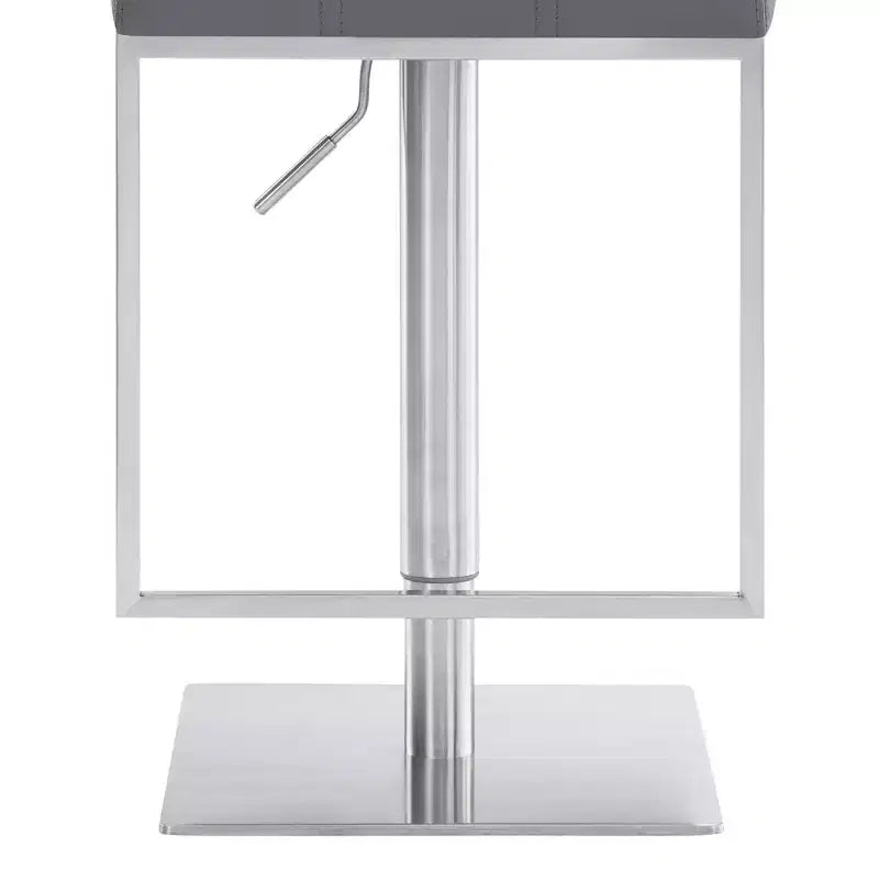 Adjustable Faux Leather Stainless Steel Barstool