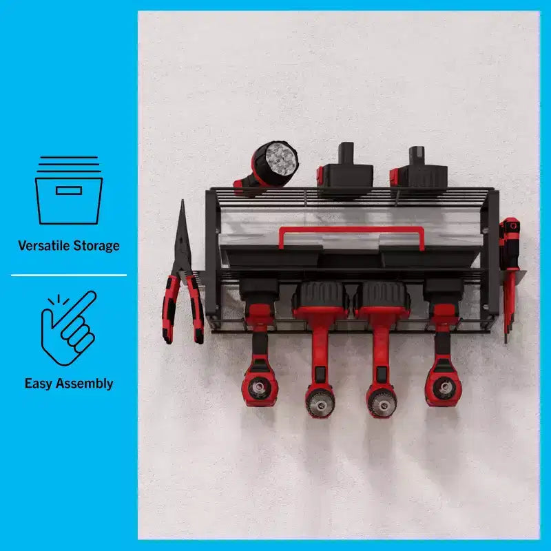 3-Tier Wall Mount Power Tool Organizer Shelving