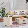 16" Terrazzo 2-in-1 Propane Tank Cover and Side Table with Protective Cover