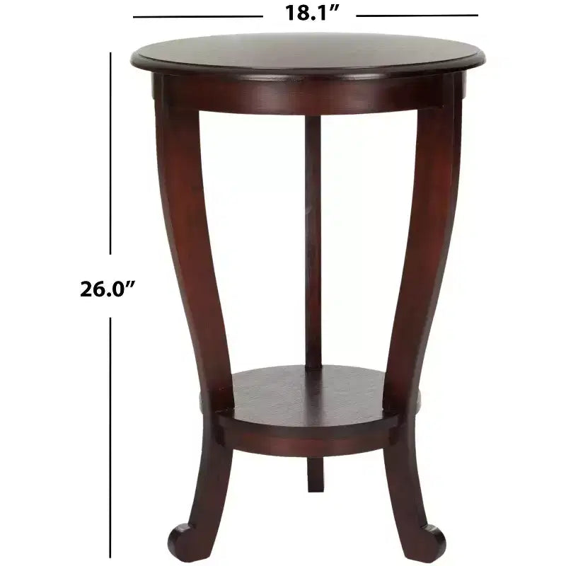 Round Pedestal Side Table Vintage Grey Pine