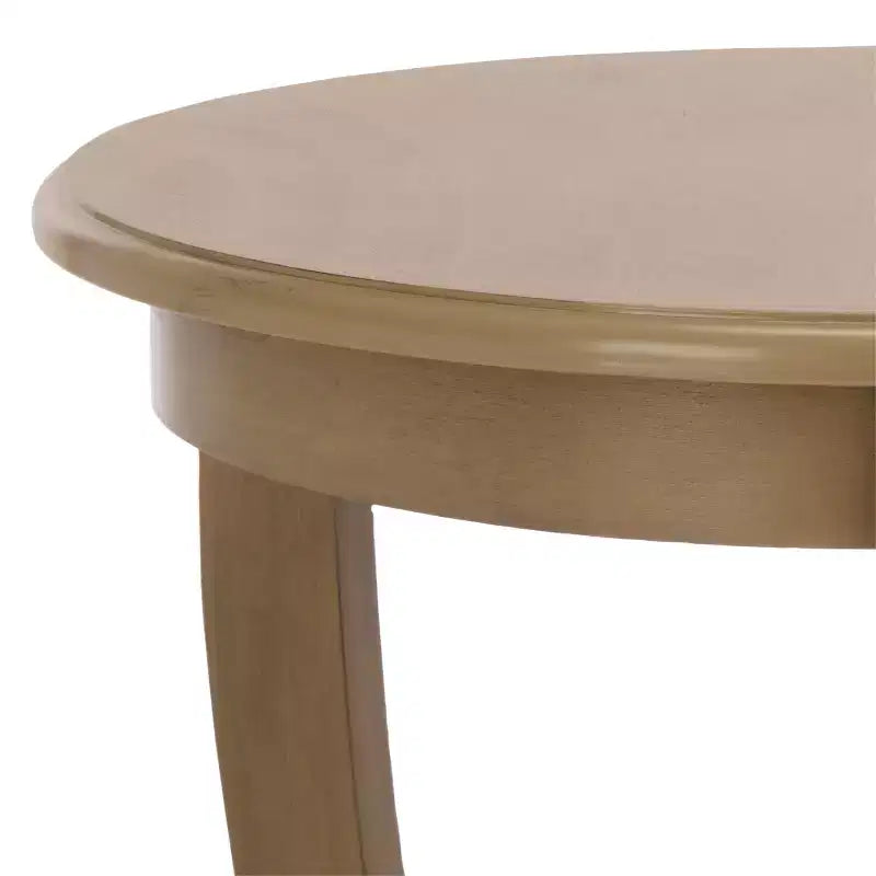 Round Pedestal Side Table Vintage Grey Pine