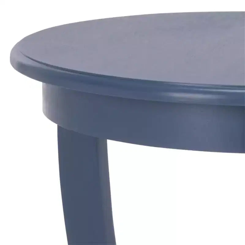 Round Pedestal Side Table Vintage Grey Pine