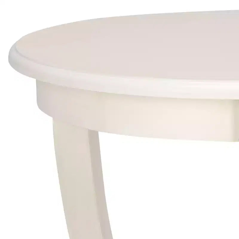 Round Pedestal Side Table Vintage Grey Pine