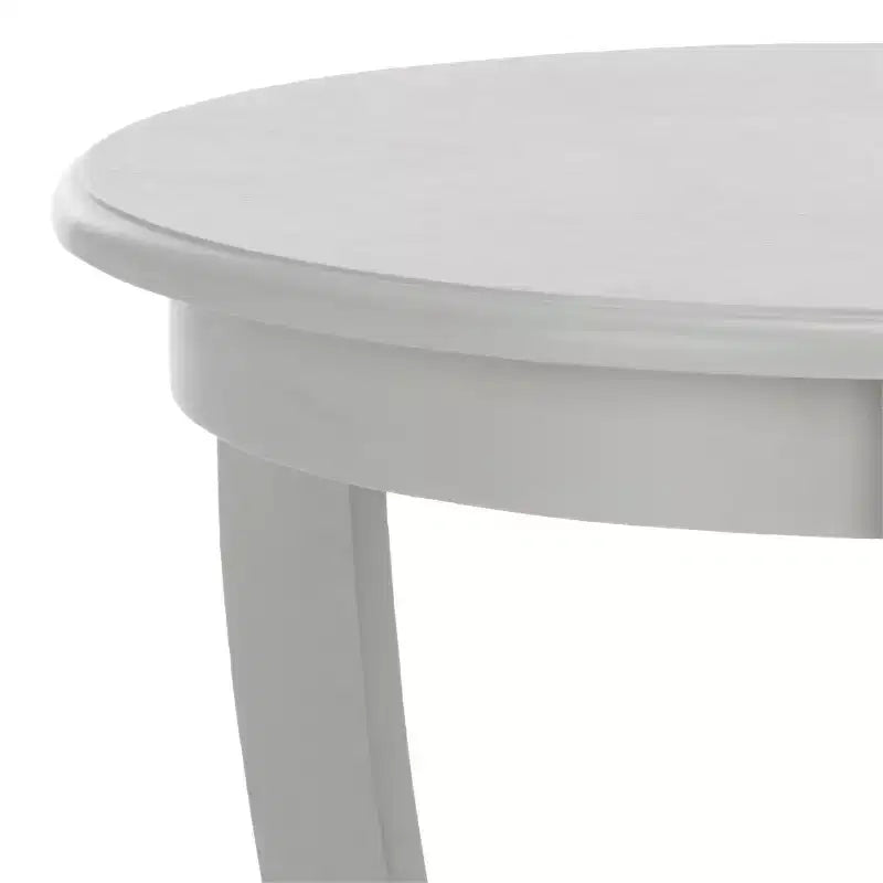 Round Pedestal Side Table Vintage Grey Pine