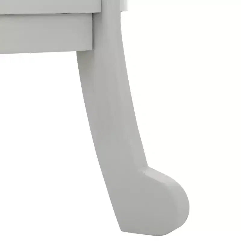 Round Pedestal Side Table Vintage Grey Pine
