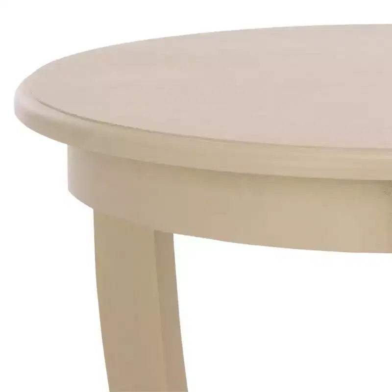 Round Pedestal Side Table Vintage Grey Pine