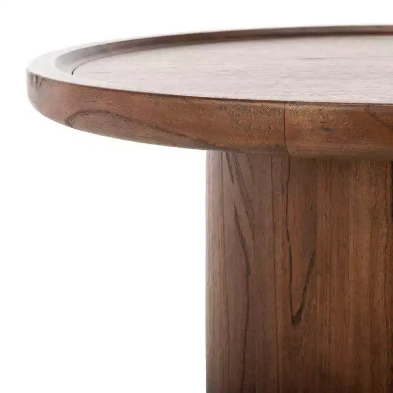 Round Coffee Table Rustic Farmhouse Style