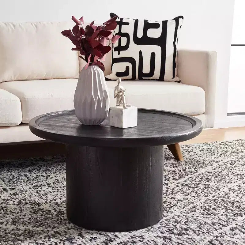 Round Coffee Table Rustic Farmhouse Style