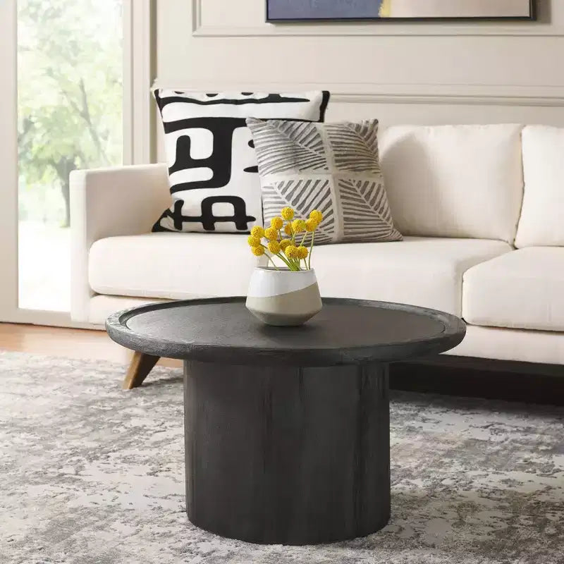 Round Coffee Table Rustic Farmhouse Style