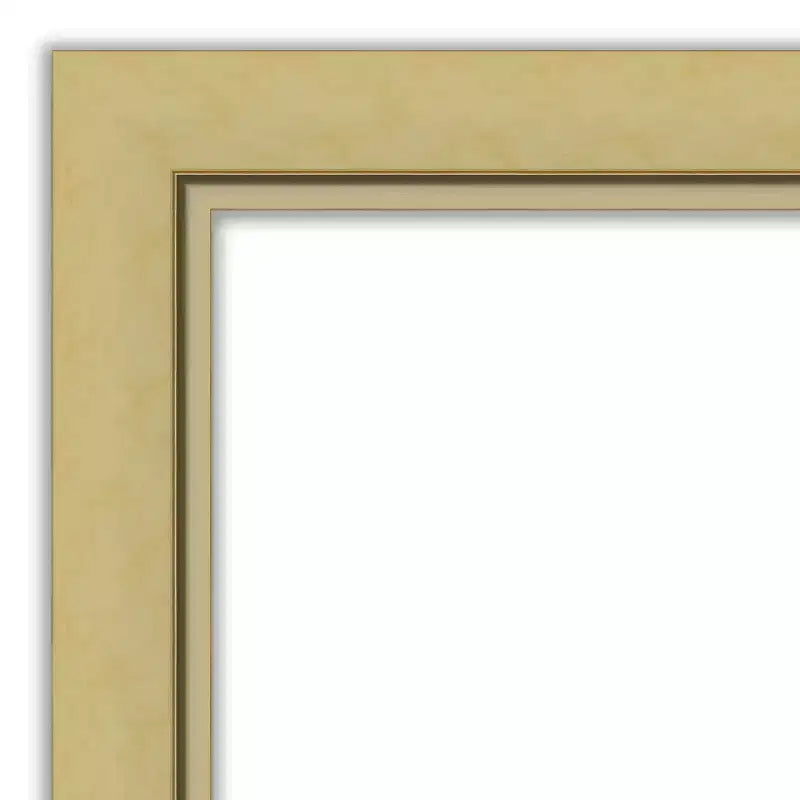 51.5"x17.5" Non-Beveled Full-Length Door Mirror Gold Narrow Frame