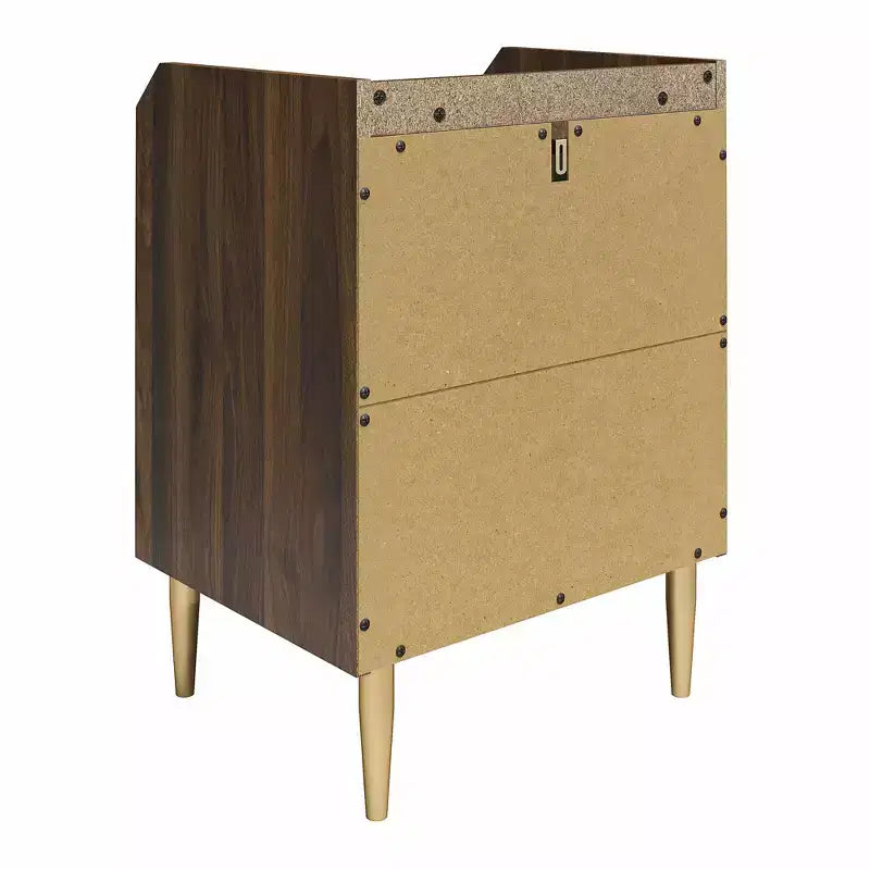 Kids Nightstand Walnut Mid-Century Modern with Drawer