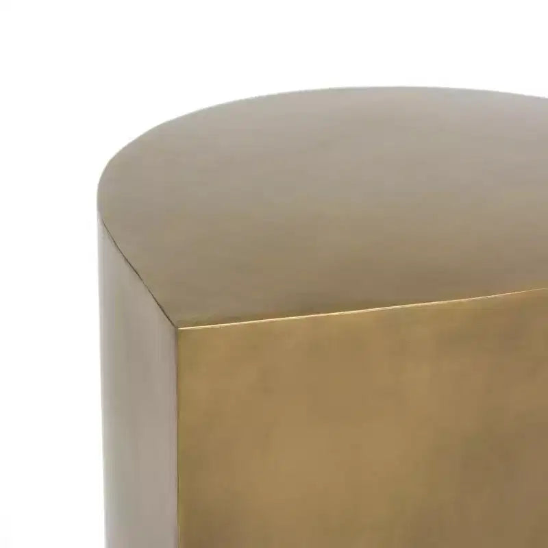 Contemporary Iron Coffee Table Antique Brass Finish