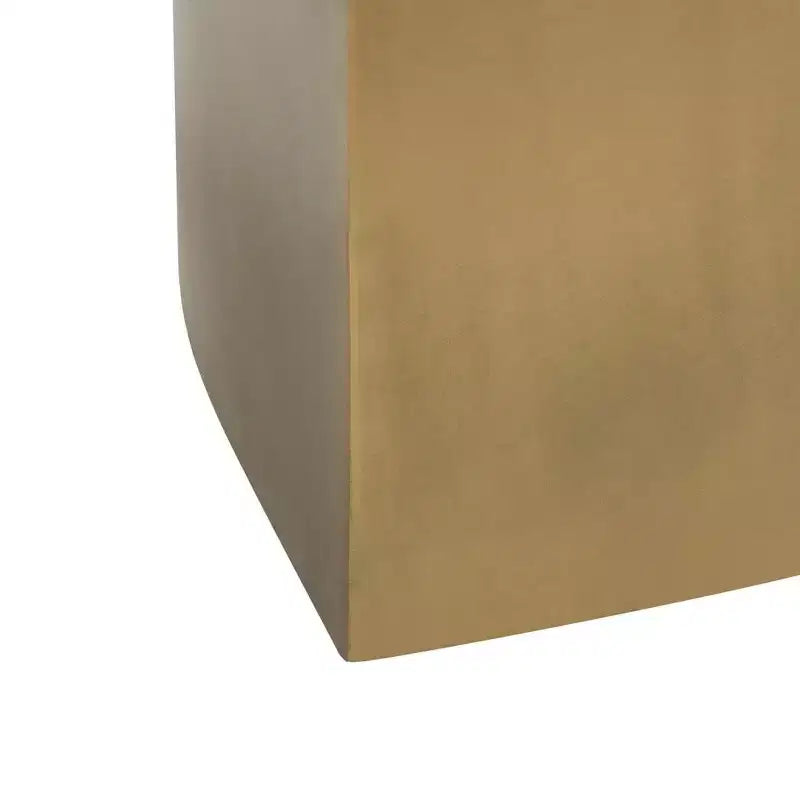 Contemporary Iron Coffee Table Antique Brass Finish