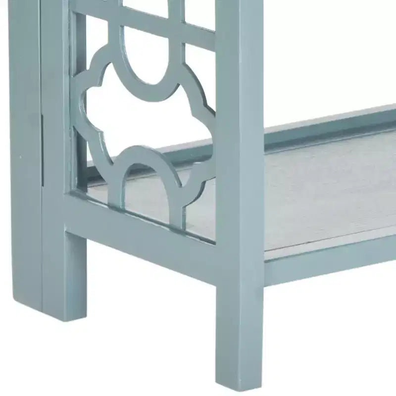 Small Open Bookcase 3-Shelf Black Lacquered