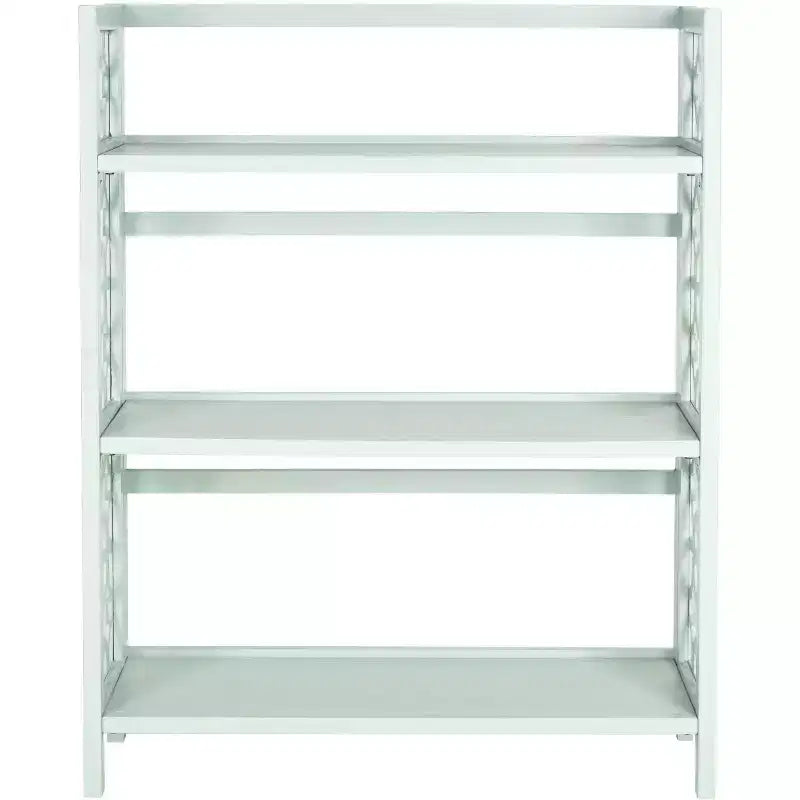 Small Open Bookcase 3-Shelf Black Lacquered