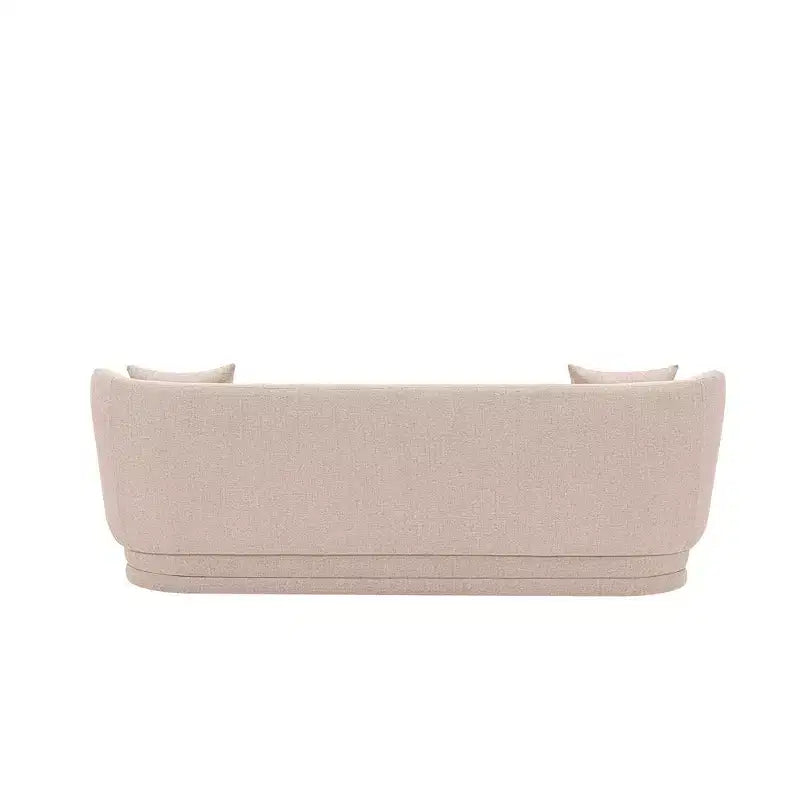 Contemporary Linen Upholstered Sofa with Pillows 3-Seater