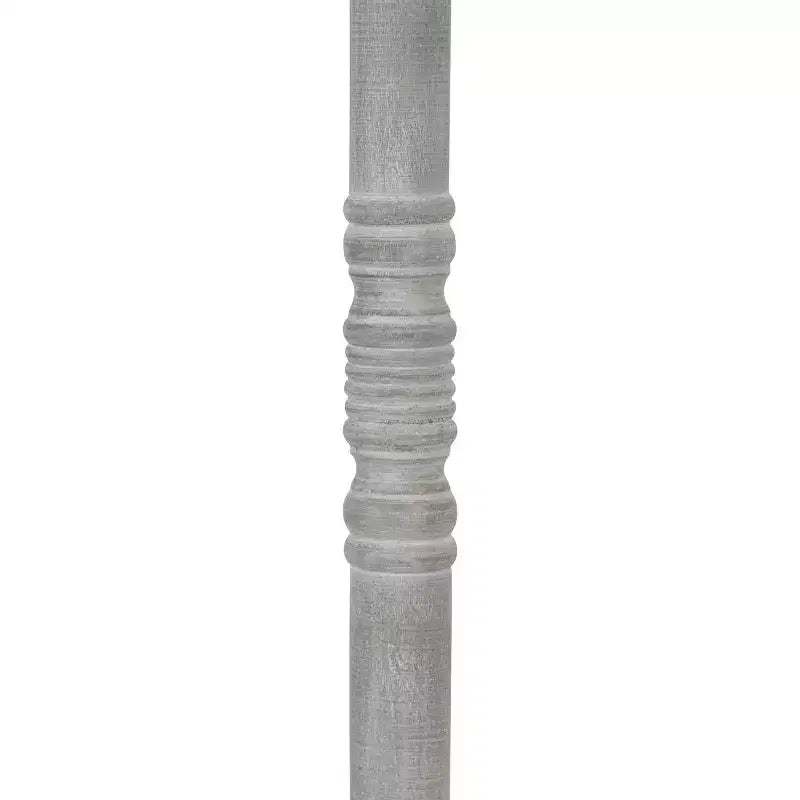 Farmhouse Pedestal End Table Distressed Gray