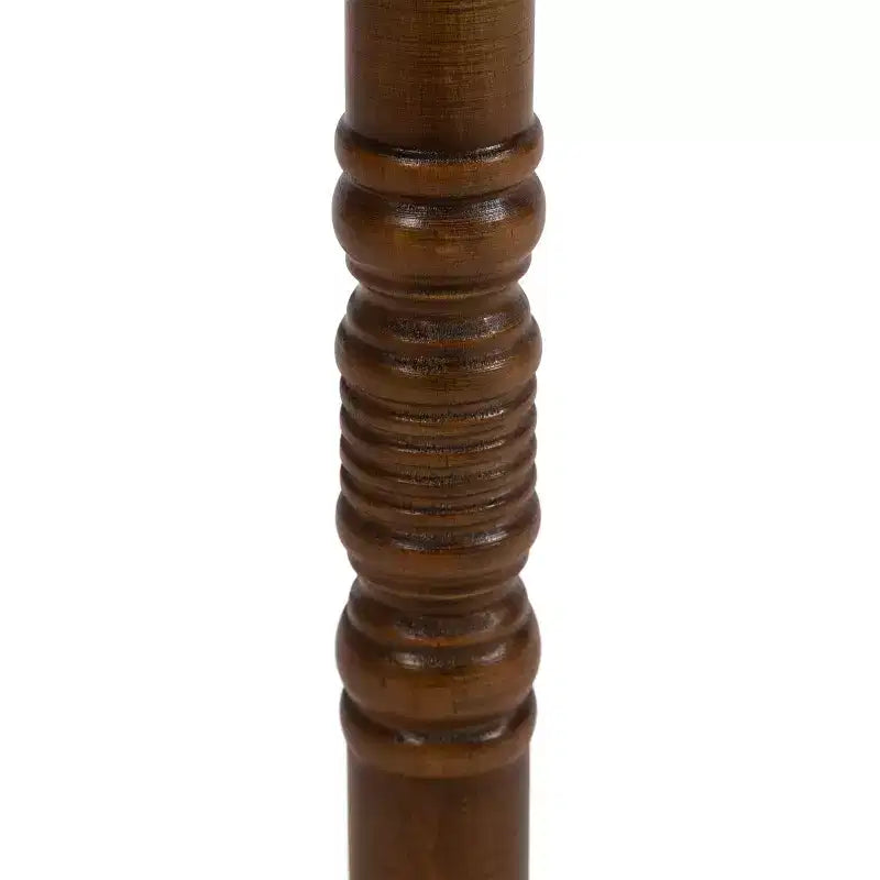 Farmhouse Pedestal End Table Distressed Gray