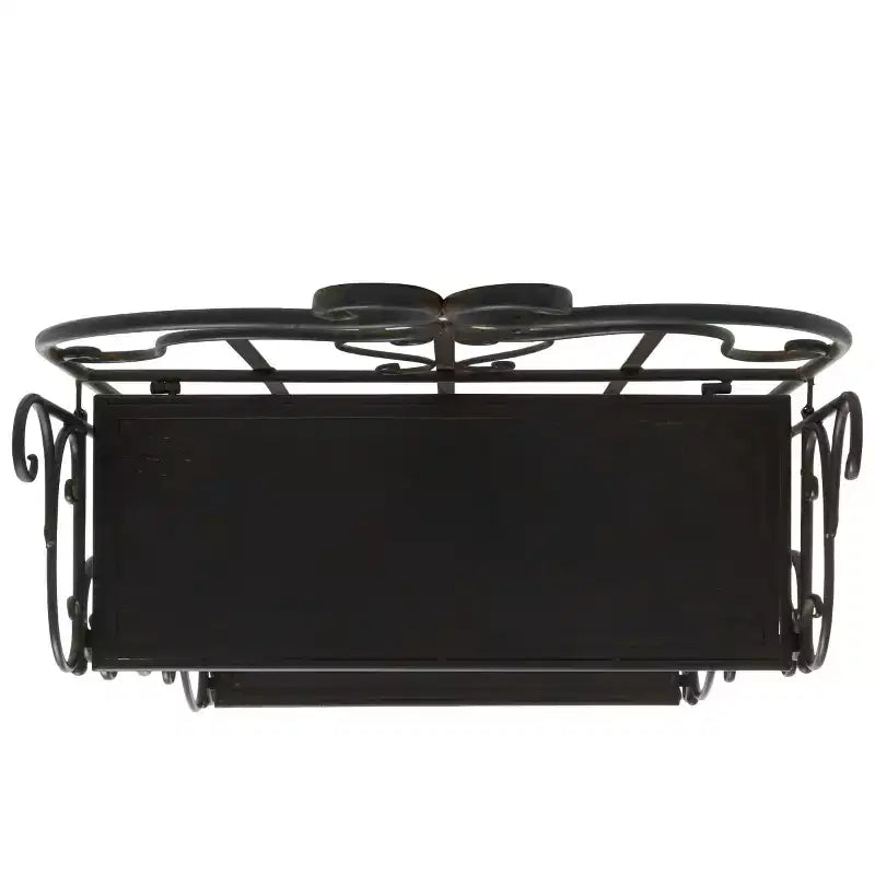 4-Tier Iron Shelf Unit Indoor/Outdoor Antique White