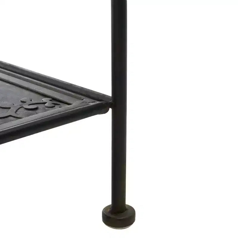 4-Tier Iron Shelf Unit Indoor/Outdoor Antique White