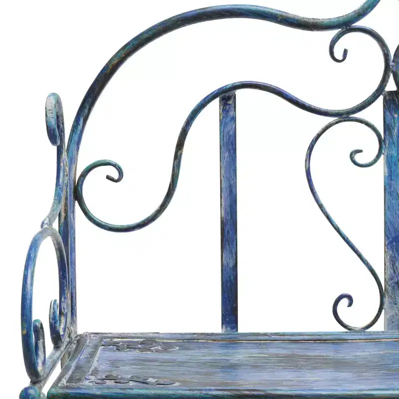 4-Tier Iron Shelf Unit Indoor/Outdoor Antique White