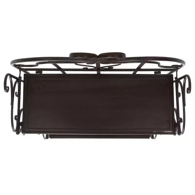 4-Tier Iron Shelf Unit Indoor/Outdoor Antique White