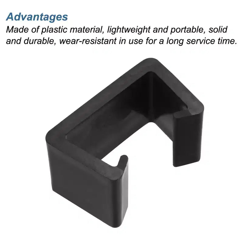 Outdoor Patio Furniture Connector Clips Black Plastic (Set of 8)