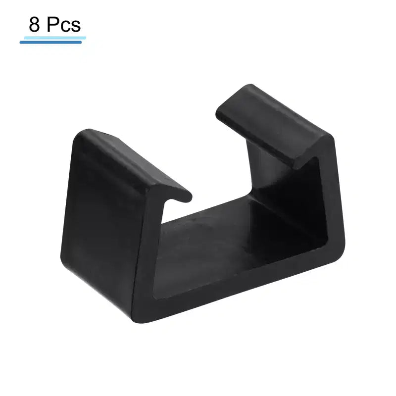 Outdoor Patio Furniture Connector Clips Black Plastic (Set of 8)