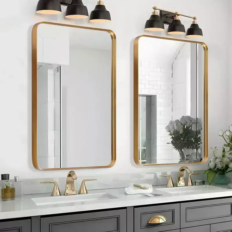 Rectangle Metal Framed Bathroom Vanity Mirror 32"x50"