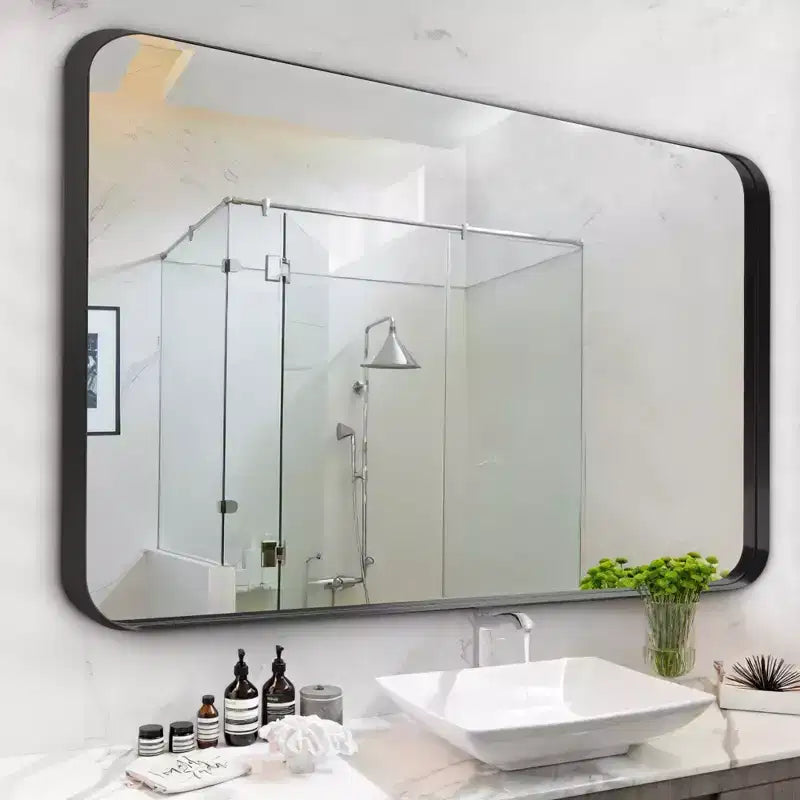 Rectangle Metal Framed Bathroom Vanity Mirror 32"x50"