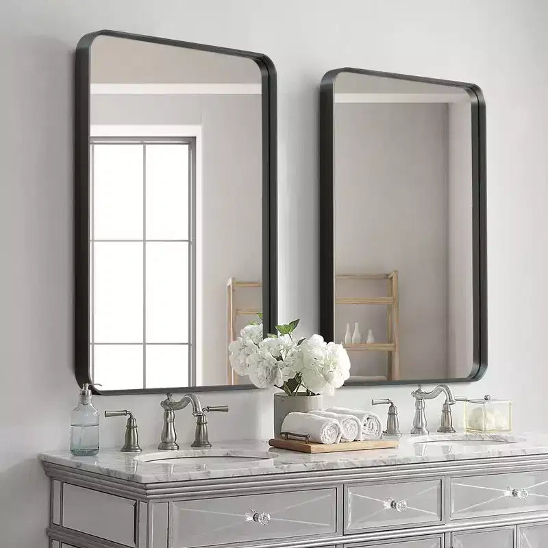 Rectangle Metal Framed Bathroom Vanity Mirror 32"x50"